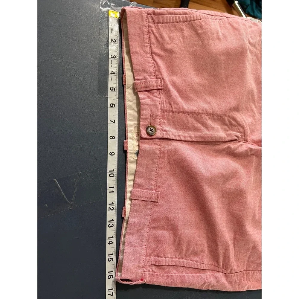 J. Crew Mens Pink Cotton Chino Shorts Sz 33 Beach‎ Vacation resort